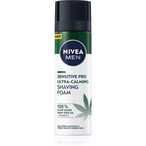 Nivea NIVEA MEN Sensitive Hemp пяна за бръснене с конопено масло 200 мл.