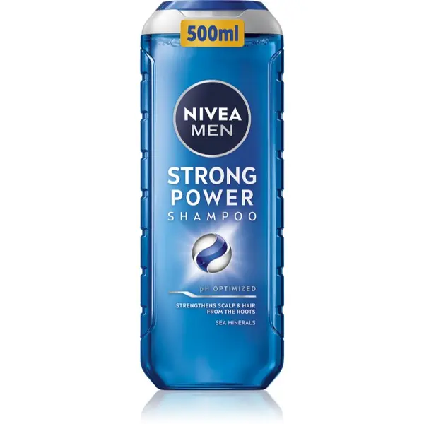 Nivea NIVEA MEN Strong Power шампоан за растеж на косата и укрепване от корените 500 мл.