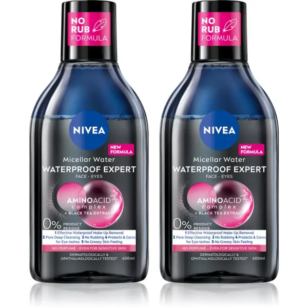 Nivea NIVEA Micellar Waterproof почистваща мицеларна вода изгодна опаковка