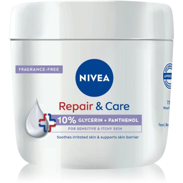 Nivea NIVEA Repair & Care Sensitive подхранващ регенериращ крем за суха и чувствителна кожа 400 мл.