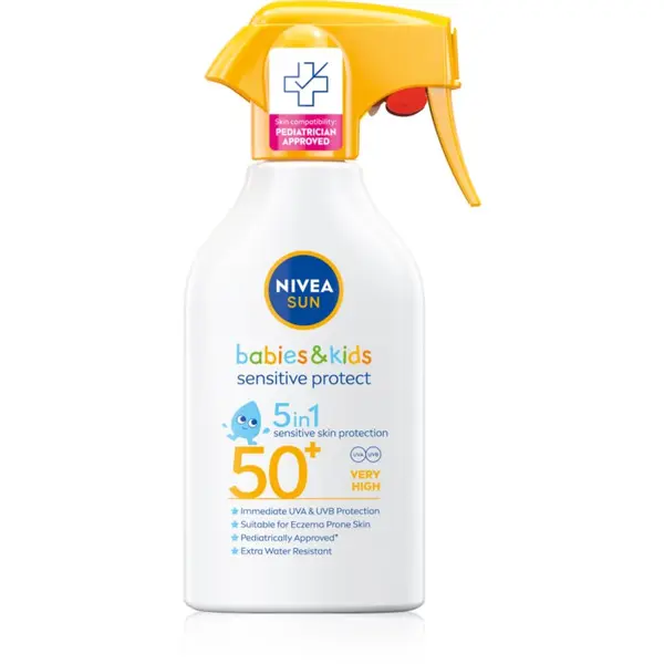 Nivea NIVEA SUN Babies & Kids слънцезащитен спрей за деца за чувствителна кожа SPF 50+ 250 мл.