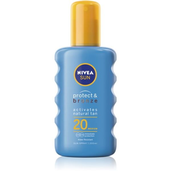 Nivea Nivea Sun Protect & Bronze интензивен слънцезащитен спрей SPF 20 200 мл.