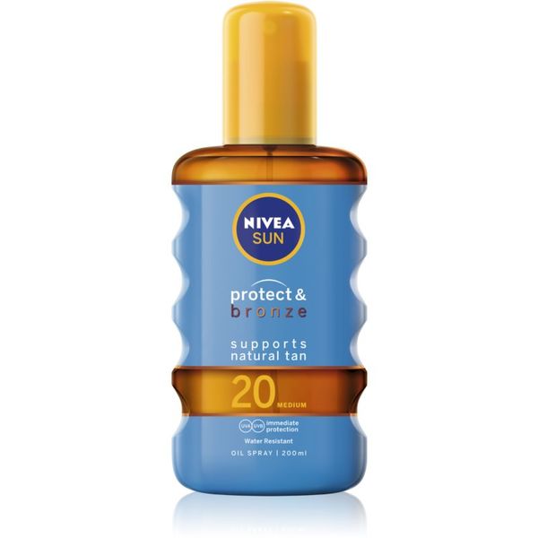 Nivea Nivea Sun Protect & Bronze олио за слънце SPF 20 200 мл.