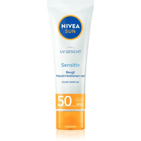 Nivea NIVEA SUN Sensitive защитен крем за лице за чувствителна кожа на лицето SPF 50 50 мл.