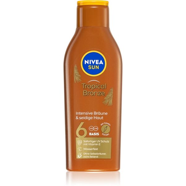 Nivea Nivea Sun Tropical Bronze мляко за загар SPF 6 смесени цветове 200 мл.