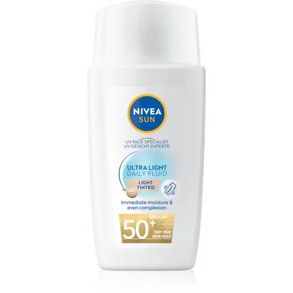 Nivea NIVEA SUN Ultra Light лек тониращ флуид SPF 50+ цвят Light 40 мл.