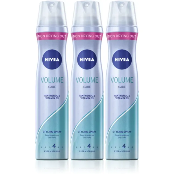Nivea NIVEA Volume Care лак за коса за увеличаване на обема 3 x 250 ml