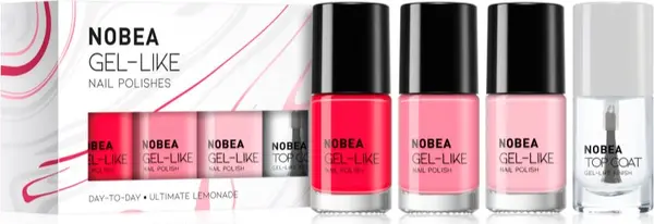 NOBEA NOBEA Day-to-Day 4-Piece Gel-like Nail Polish set комплект лак за нокти Ultimate Lemonade