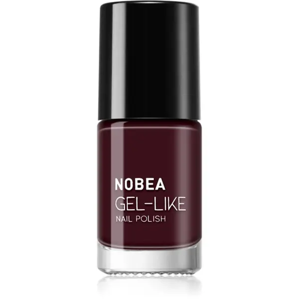 NOBEA NOBEA Day-to-Day Gel-like Nail Polish лак за нокти с гел ефект цвят Almost black #N18 6 мл.
