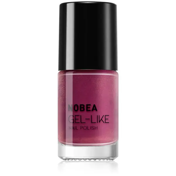 NOBEA NOBEA Metal Gel-like Nail Polish лак за нокти с гел ефект цвят Pearl cherry #N55 6 мл.