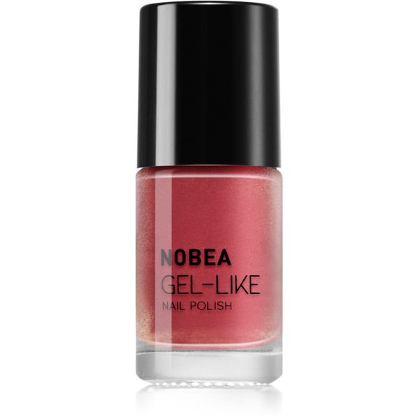 NOBEA NOBEA Metal Gel-like Nail Polish лак за нокти с гел ефект цвят Sunset coral #N53 6 мл.