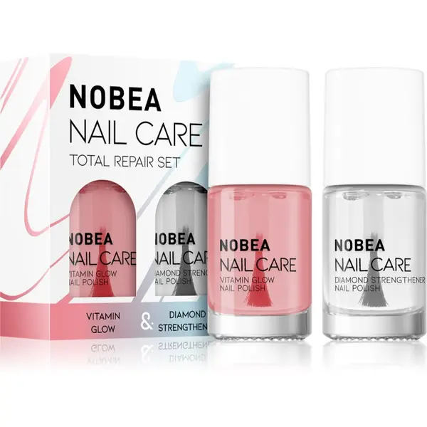 NOBEA NOBEA Nail Care Diamond Strength Set комплект лак за нокти Total repair set