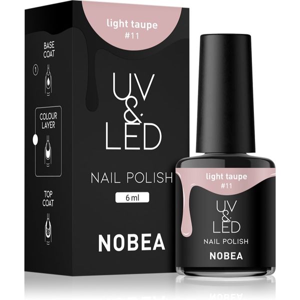 NOBEA NOBEA UV & LED Nail Polish гел лак за нокти с използване на UV/LED лампа бляскав цвят Light taupe #11 6 мл.