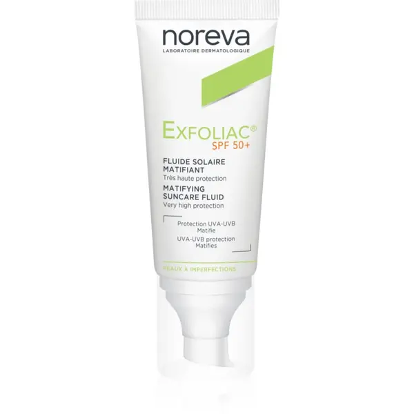 Noreva Noreva Exfoliac Mattifying Suncare Fluid SPF 50+ защитен матиращ флуид за лице SPF 50+ 40 мл.