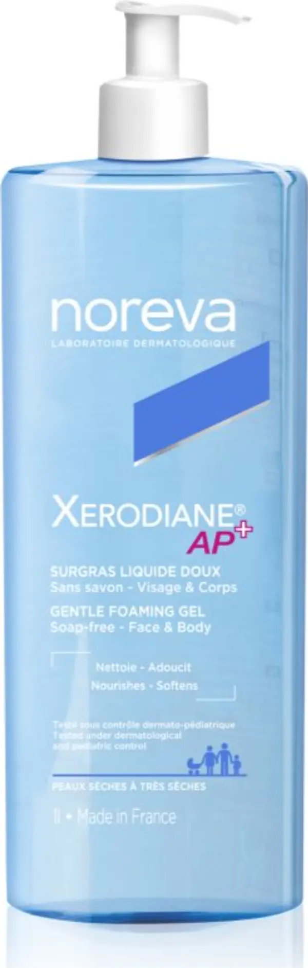 Noreva Noreva Xerodiane AP+ Gentle Foaming Gel лек почистващ гел за лице и тяло 1000 мл.