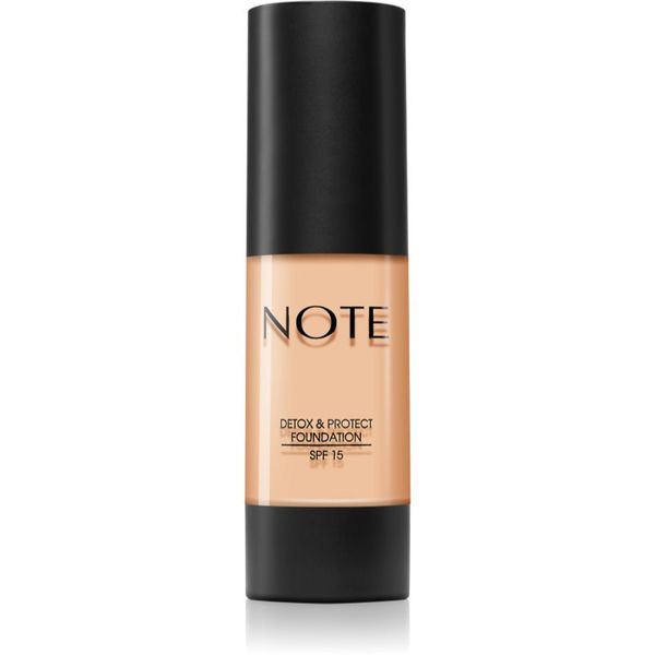 Note Cosmetique Note Cosmetique Detox & Protect течен фон дьо тен с матов завършек SPF 15 цвят 01 Beige 30 мл.