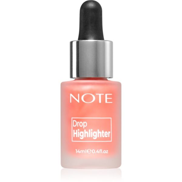Note Cosmetique Note Cosmetique Drop Highlighter течен хайлайтър с пипета 01 Pearl Rose 14 мл.