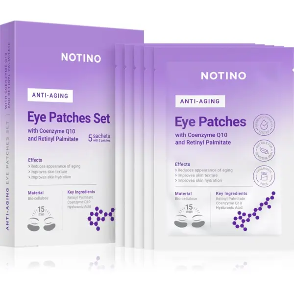 Notino Notino Anti-Aging Bio-Cellulose Eye Patches Set with Coenzyme Q10 and Retinyl Palmitate околоочна маска против бръчки за околоочната област