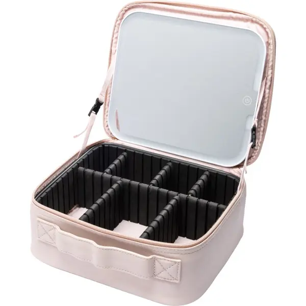 Notino Notino Beauty Box With LED Mirror козметично куфарче с LED огледало Pink 1 бр.