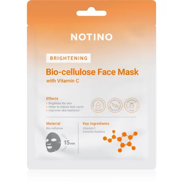 Notino Notino Brightening Bio-Cellulose Face Mask with Vitamin C озаряваща платнена маска 25 гр.