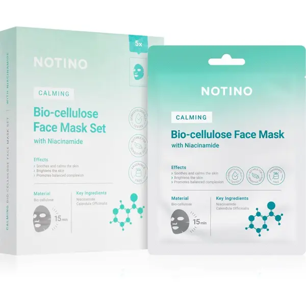 Notino Notino Calming Bio-Cellulose Face Mask with Niacinamide комплект платнени маски с успокояващ ефект