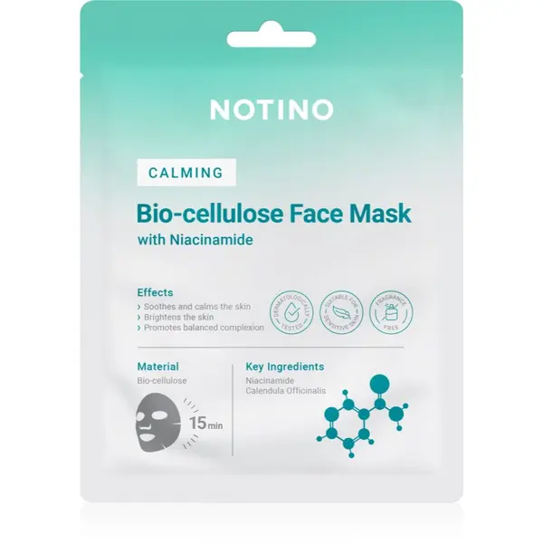 Notino Notino Calming Bio-Cellulose Face Mask with Niacinamide успокояваща платнена маска 25 гр.