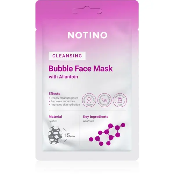 Notino Notino Cleansing Bubble Face Mask with Allantoin почистваща маска за лице 20 гр.