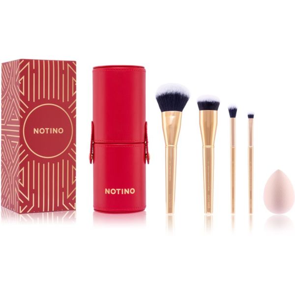 Notino Notino Gift Set Make-up Brushes and Sponge Gift Set комплкет четки с калъф