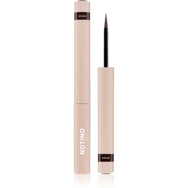 Notino Notino Serum-Infused Lifeproof Eyeliner течна очна линия с активни вещества за растеж на мигли 02 Brown 1.7 мл.