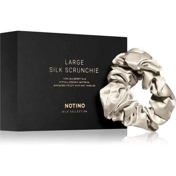 Notino Notino Silk Collection Large scrunchie копринен ластик за коса Cream 1 бр.