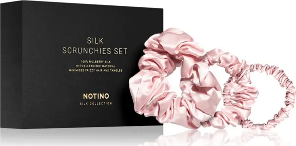Notino Notino Silk Collection Scrunchie Set комплект копринени ластици за коса цвят Pink