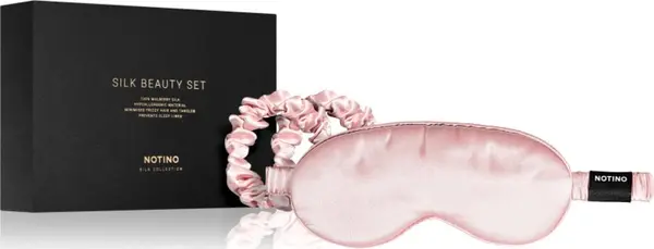 Notino Notino Silk Collection Sleeping mask & Scrunchies Set подаръчен комплект цвят Pink