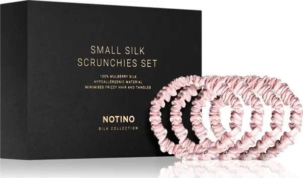 Notino Notino Silk Collection Small Scrunchie Set комплект копринени ластици за коса цвят Pink
