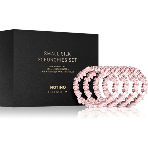 Notino Notino Silk Collection Small Scrunchie Set комплект копринени ластици за коса Pink цвят