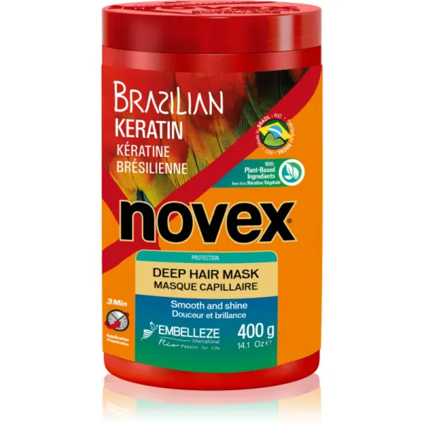 Novex Novex Brazilian Keratin възстановяваща маска за увредена коса 400 гр.