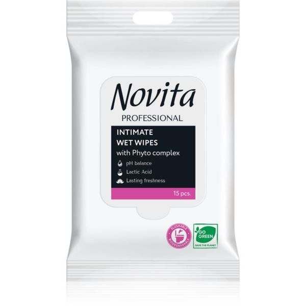 NOVITA NOVITA Professional кърпички за интимна хигиена за чувствителна кожа 15 бр.
