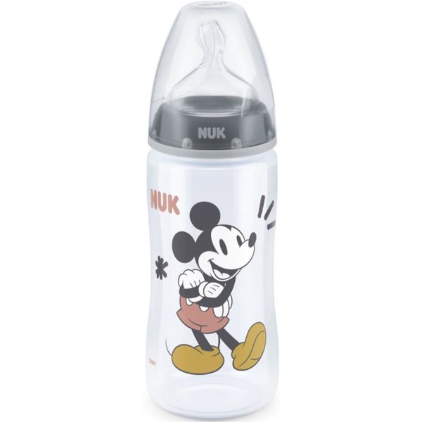NUK NUK First Choice Mickey Mouse бебешко шише Grey 300 мл.