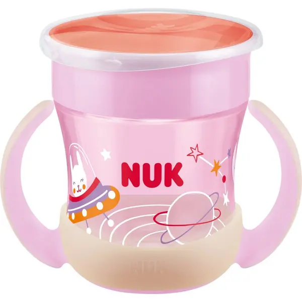 NUK NUK Magic Cup Night чаша с дръжки 6m+ Pink 160 мл.