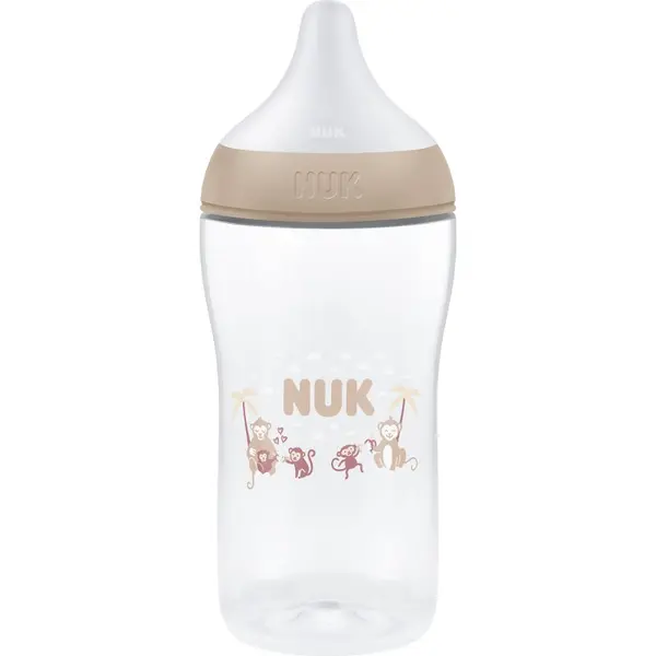 NUK NUK Perfect Match XL Monkey шише 6m+ 360 мл.