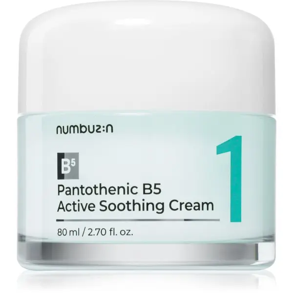 Numbuzin Numbuzin No. 1 Pantothenic B5 Active Soothing Cream успокояващ крем за лице с хидратиращ ефект 80 мл.