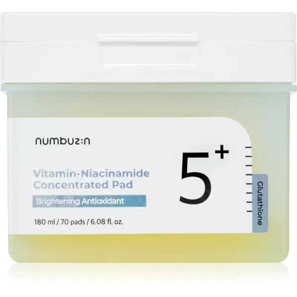 Numbuzin Numbuzin No. 5 Glutathione Vitamin Concentrated Toner Pad тонизиращи възглавнички за освежаване и хидратация 70 бр.