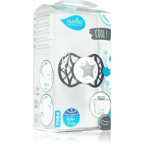 Nuvita Nuvita Cool Orthodontic 0m+ биберон Iron black 1 бр.