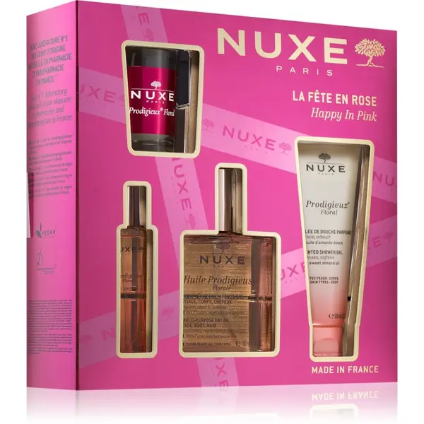 Nuxe Nuxe Happy In Pink Set подаръчен комплект за лице, тяло и коса за жени
