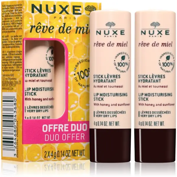 Nuxe Nuxe Rêve de Miel Duo балсам за устни изгодна опаковка