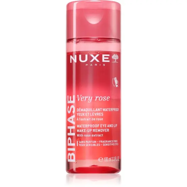 Nuxe Nuxe Very Rose двуфазен продукт за премахване на грим от очите и устните 100 мл.