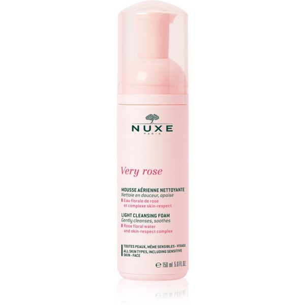 Nuxe Nuxe Very Rose нежна почистваща пяна за всички типове кожа на лицето 150 мл.