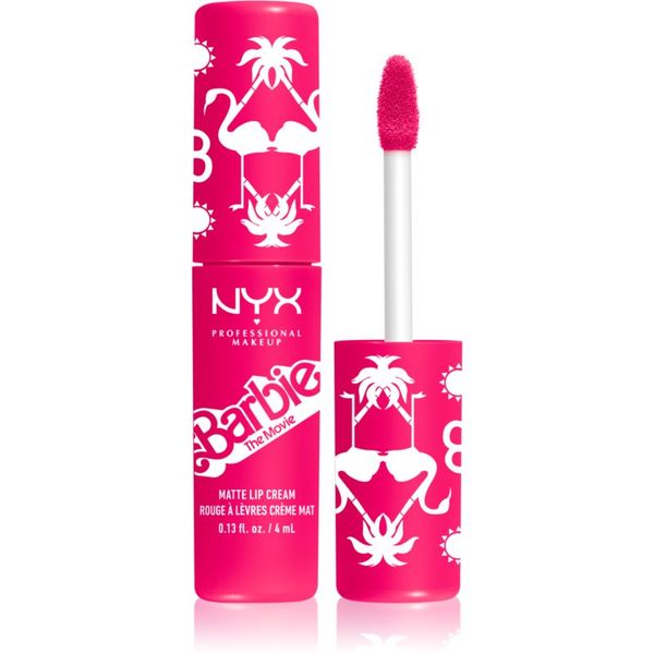 NYX Professional Makeup NYX Professional Makeup Barbie Smooth Whip Matte Lip Cream матиращо течно червило цвят 01 Dreamhouse Pink 4 мл.