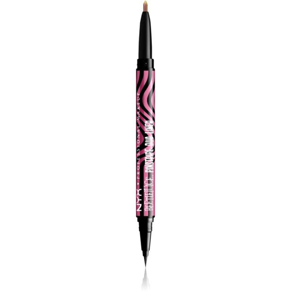 NYX Professional Makeup NYX Professional Makeup Beetlejuice Pinstripe Duo Liner очна линия 2 в 1 цвят 01 Pink Chrome 0,5 мл.