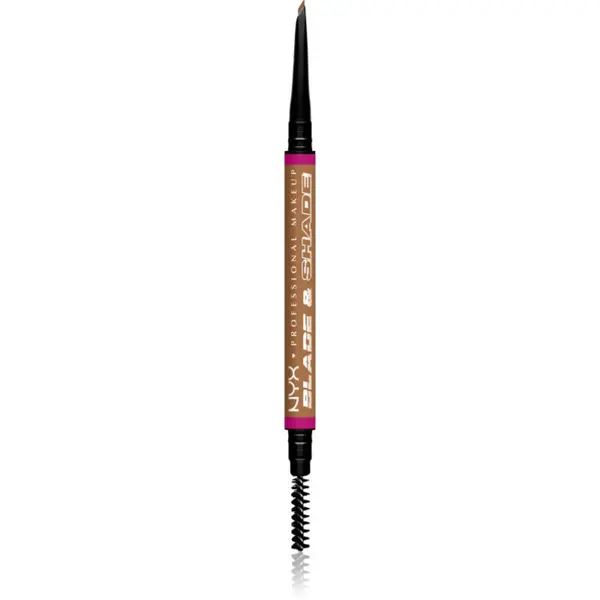 NYX Professional Makeup NYX Professional Makeup Blade & Shade молив за вежди с четка цвят 01 Ash Blonde 0.06 гр.