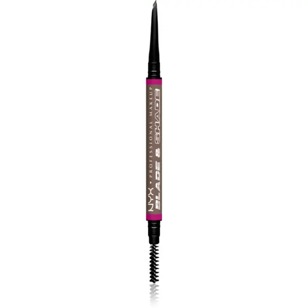 NYX Professional Makeup NYX Professional Makeup Blade & Shade молив за вежди с четка цвят 03 Cool Ash Brown гр.